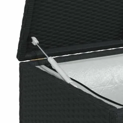 vidaXL - Opbergkist - Zwart - Poly rattan Hot