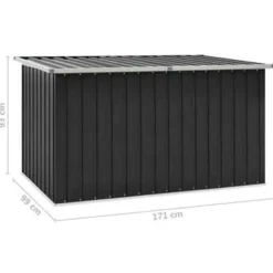 vidaXL - Opslagkist - Antraciet - Staal - 171 x 99 x 93 cm