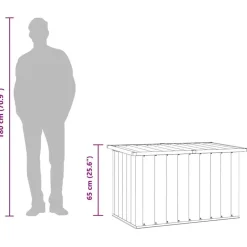vidaXL - Opslagkist - Antraciet - Staal - 109 x 67 x 65 cm Online