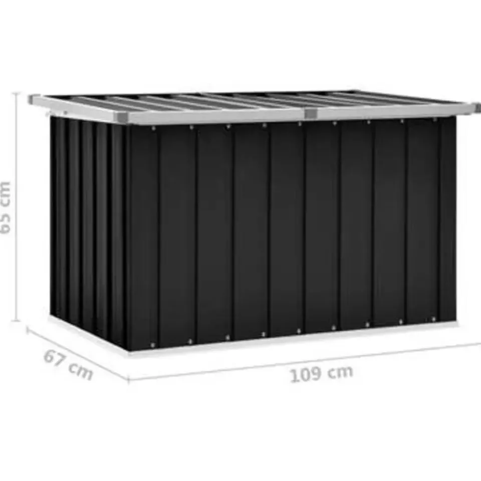 vidaXL - Opslagkist - Antraciet - Staal - 109 x 67 x 65 cm Online