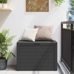 vidaXL - Opslagkist - Antraciet - Polypropyleen Sale