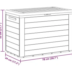 vidaXL - Opslagkist - Antraciet - Polypropyleen Sale