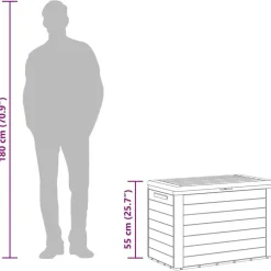 vidaXL - Opslagkist - Antraciet - Polypropyleen Sale