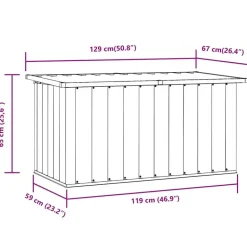 vidaXL - Opslagkist - Antraciet - Staal - 129 x 67 x 65 cm Discount