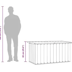 vidaXL - Opslagkist - Antraciet - Staal - 129 x 67 x 65 cm Discount