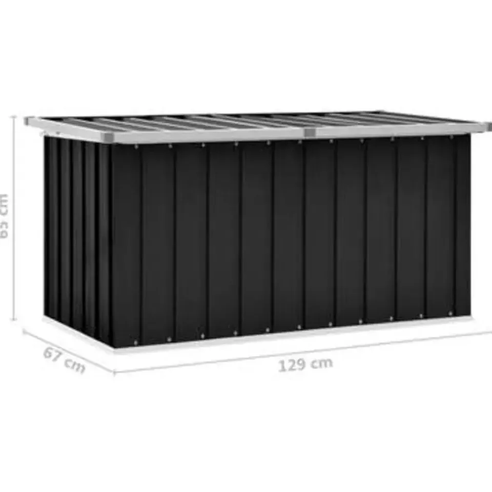 vidaXL - Opslagkist - Antraciet - Staal - 129 x 67 x 65 cm Discount