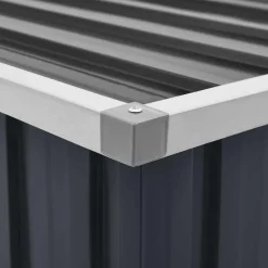 vidaXL - Opslagkist - Antraciet - Staal - 129 x 67 x 65 cm Discount