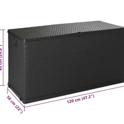 vidaXL - Opslagkist - Antraciet - Kunststof Outlet