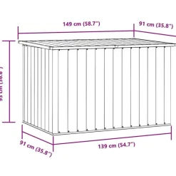 vidaXL - Opslagkist - Antraciet - Staal - 149 x 99 x 93 cm Hot