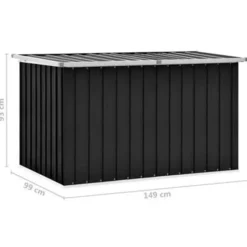 vidaXL - Opslagkist - Antraciet - Staal - 149 x 99 x 93 cm Hot