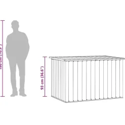 vidaXL - Opslagkist - Bruin - Staal - 149 x 99 x 93 cm Sale