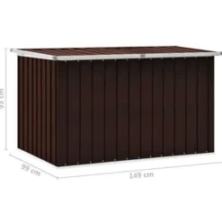 vidaXL - Opslagkist - Bruin - Staal - 149 x 99 x 93 cm Sale