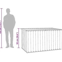 vidaXL - Opslagkist - Grijs - Staal - 171 x 99 x 93 cm Outlet