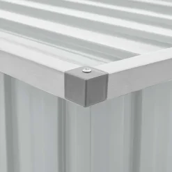 vidaXL - Opslagkist - Grijs - Staal - 129 x 67 x 65 cm New