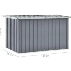 vidaXL - Opslagkist - Grijs - Staal - 149 x 99 x 93 cm Hot