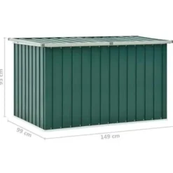 vidaXL - Opslagkist - Groen - Staal - 149 x 99 x 93 cm Best