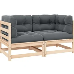 vidaXL - Palletbank - Antraciet - Grenenhout New