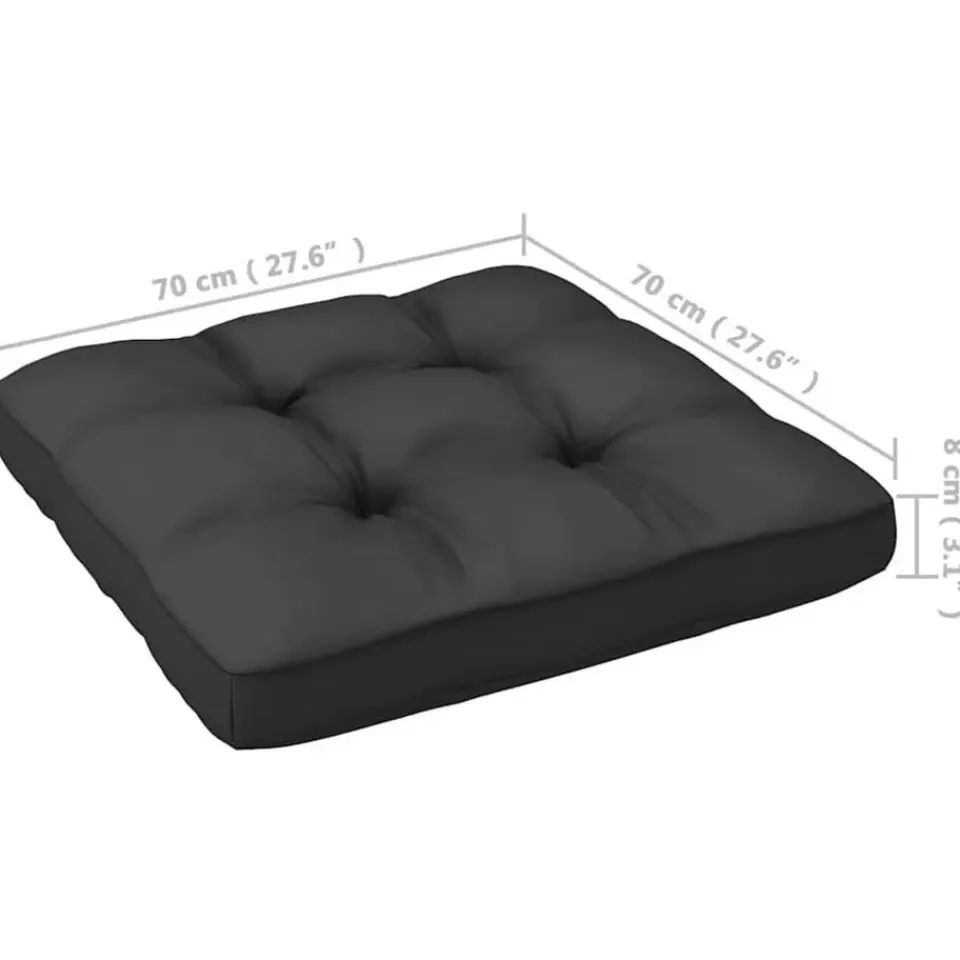 vidaXL - Palletbank - Antraciet - Grenenhout New