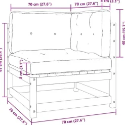 vidaXL - Palletbank - Antraciet - Grenenhout New