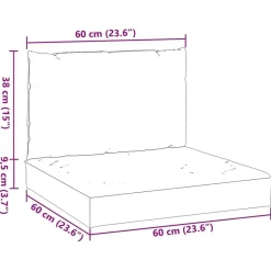 vidaXL - Palletkussen - Antraciet - Stof Hot