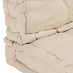 vidaXL - Palletkussen - Beige - Katoen Outlet