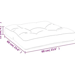 vidaXL - Palletkussen - Groen - Stof - 60 x 60 x 12 cm New