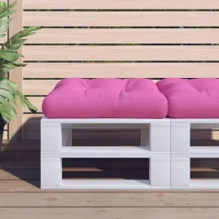 vidaXL - Palletkussen - Roze - Stof - 60 x 60 x 12 cm Hot