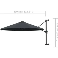 vidaXL - Parasol - Antraciet Discount