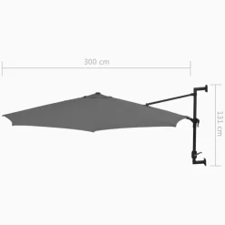 vidaXL - Parasol - Antraciet Discount