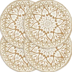 vidaXL - Placemat - Wit - Jute - 4 stuks Best