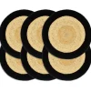 vidaXL - Placemat - Zwart - Katoen - 6 stuks Hot