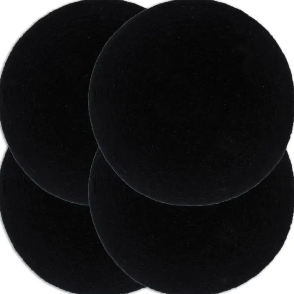 vidaXL - Placemat - Zwart - Katoen - 4 stuks