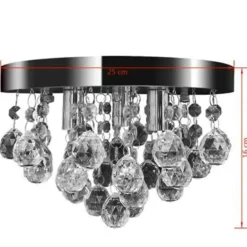 vidaXL - Plafondlamp - Transparent - Metaal Sale