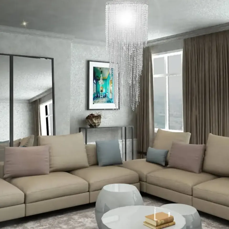 vidaXL - Plafondlamp - Transparent - Staal - 26 x 70 cm New