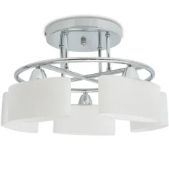 vidaXL - Plafondlamp - Wit - Glas Outlet
