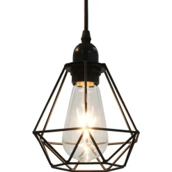 vidaXL - Plafondlamp - Zwart - Metaal Discount