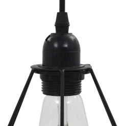 vidaXL - Plafondlamp - Zwart - Metaal Discount