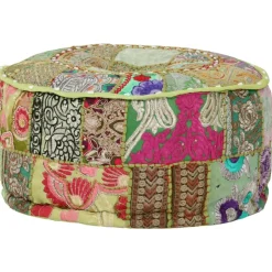 vidaXL - Poef - Groen - Katoen Best