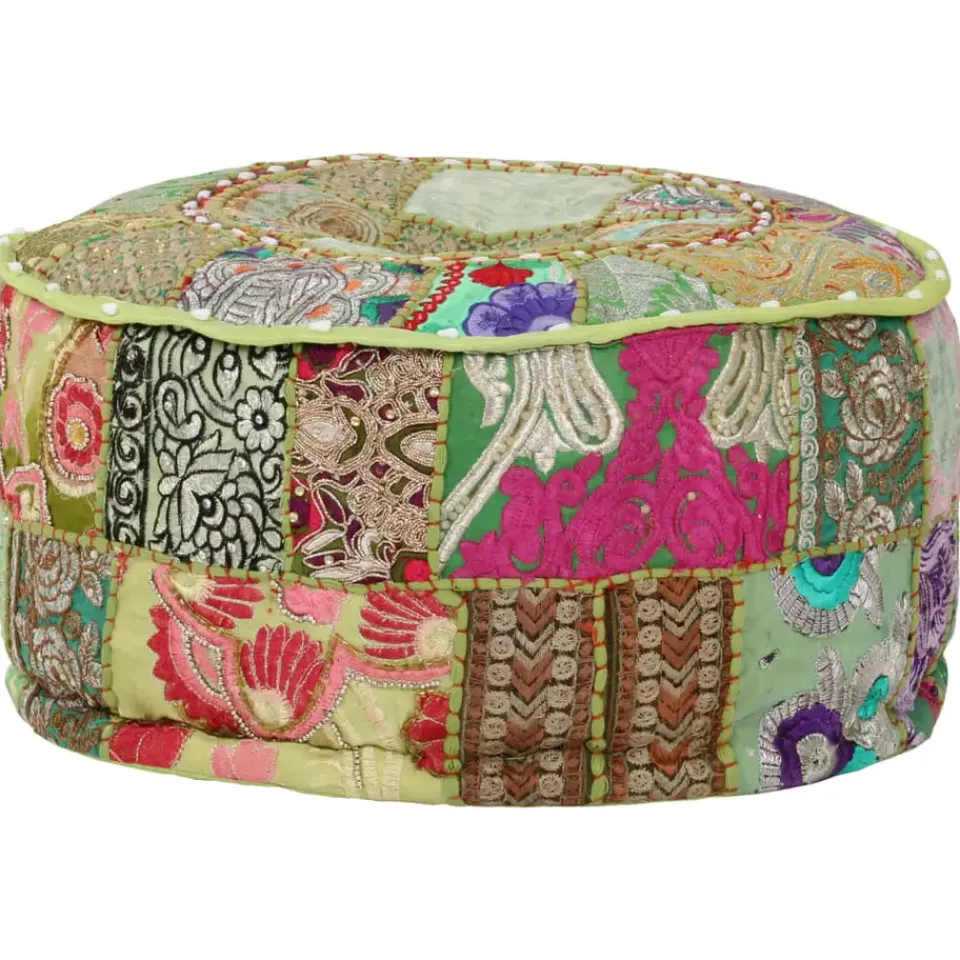 vidaXL - Poef - Groen - Katoen Best