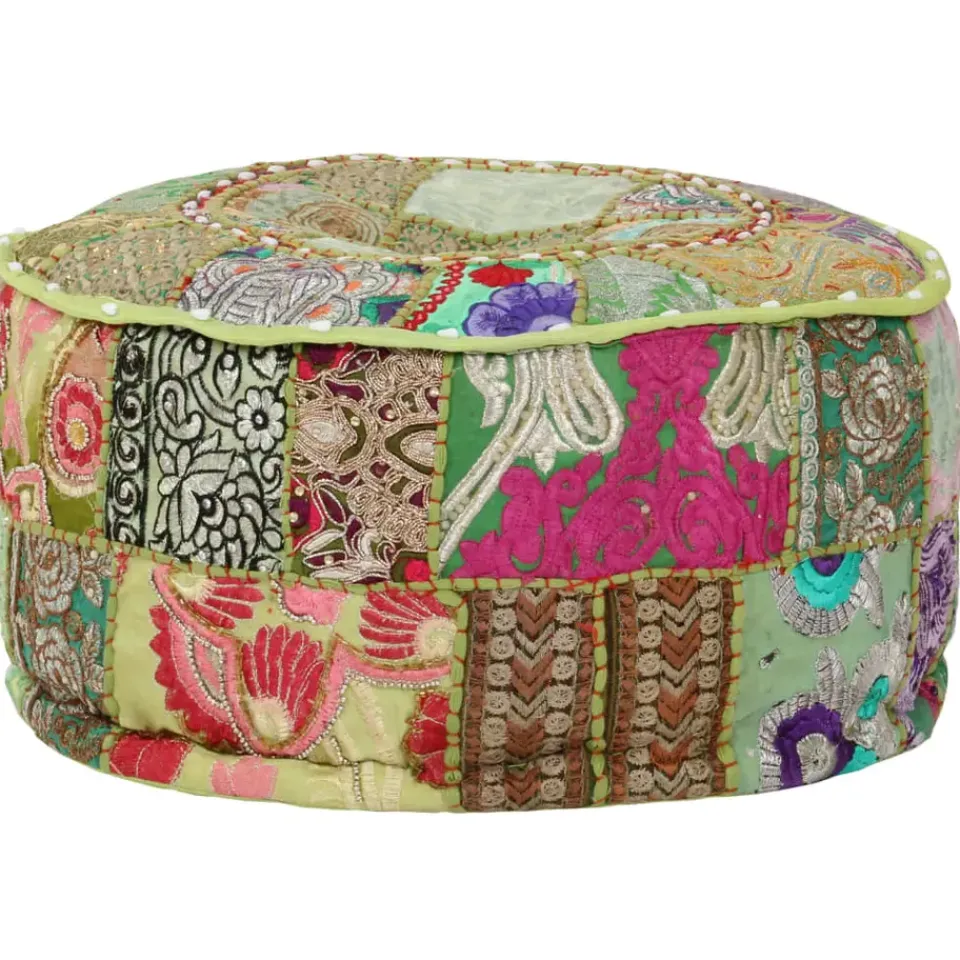 vidaXL - Poef - Groen - Katoen Best