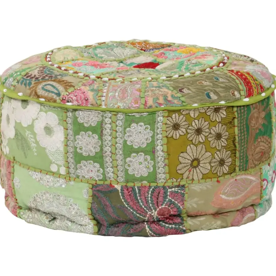 vidaXL - Poef - Groen - Katoen Best