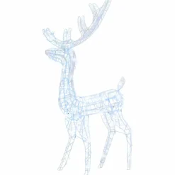 vidaXL - Rendier Kerstdecoratie - Koudwit - 70 x 41 x 120 cm