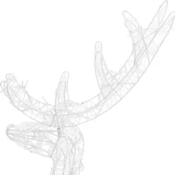 vidaXL - Rendier Kerstdecoratie - Koudwit - 70 x 41 x 120 cm