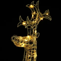 vidaXL - Rendier Kerstdecoratie - Warm white - 60 x 16 x 100 cm Best