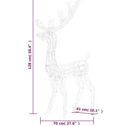 vidaXL - Rendier Kerstdecoratie - Multicolour - 70 x 41 x 120 cm Online