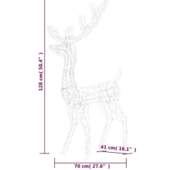 vidaXL - Rendier Kerstdecoratie - Blue - 70 x 41 x 120 cm Hot