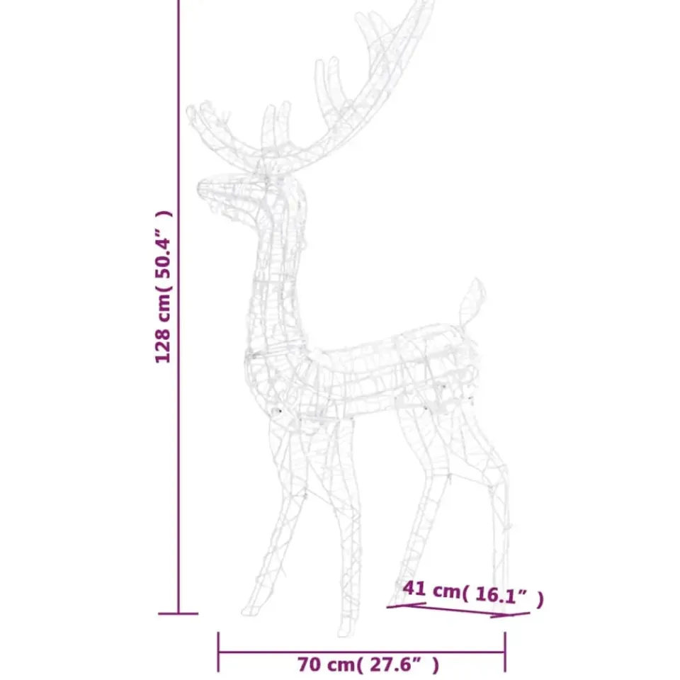 vidaXL - Rendier Kerstdecoratie - Blue - 70 x 41 x 120 cm Hot