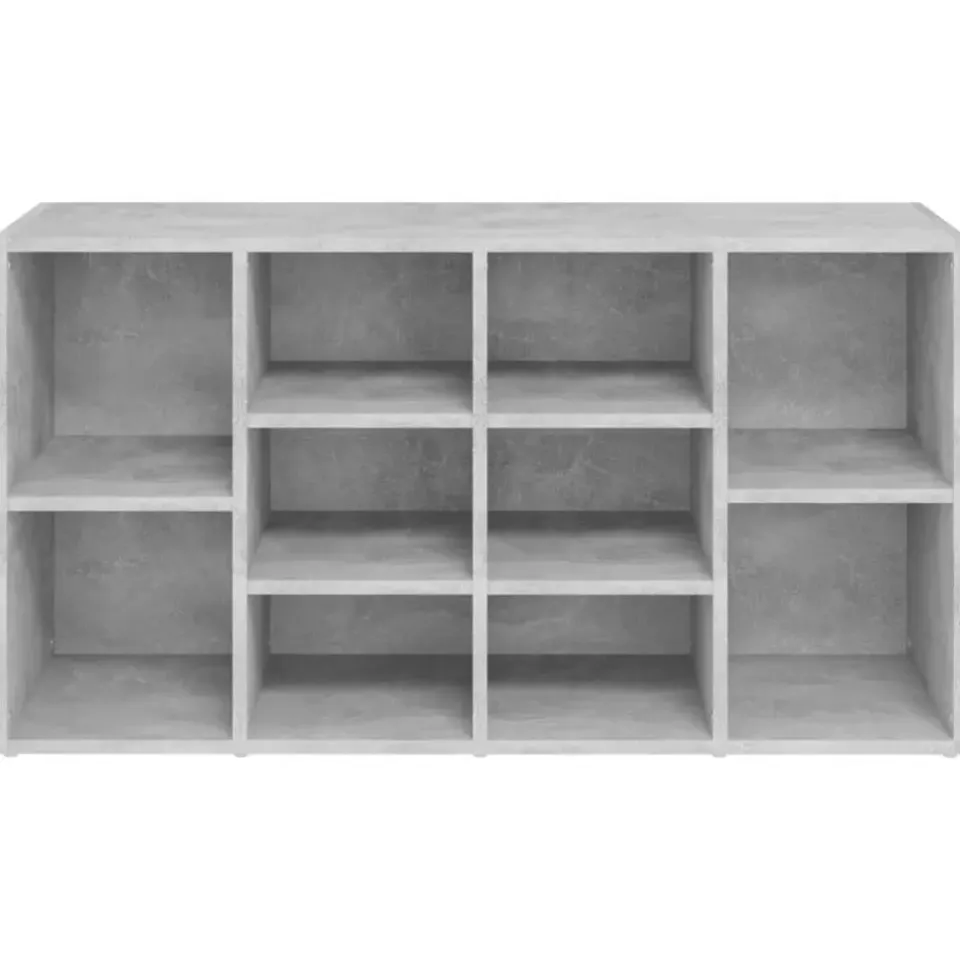 vidaXL - Schoenenbank - Grijs - Bewerkt hout - 103x30x55 cm New