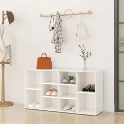 vidaXL - Schoenenbank - Wit - Bewerkt hout - 103x30x55 cm Hot