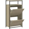 vidaXL - Schoenenkast 6 paar met 2 kleppen - Sonoma eiken - Hout - 60x34x112 cm Hot